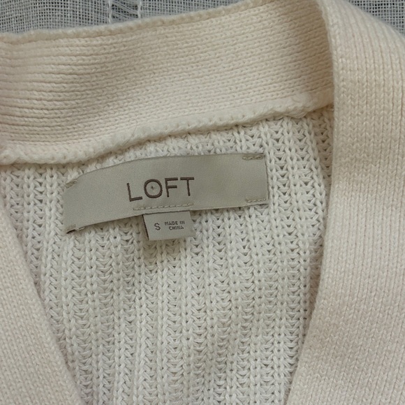 Loft Girlfriend Cream Cardigan Sweater - Picture 8 of 12
